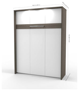 Elite 104 Queen Wall Bed kit, Bark Gray and White