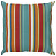 Teal Brown Irregular Striped Throw Pillow
