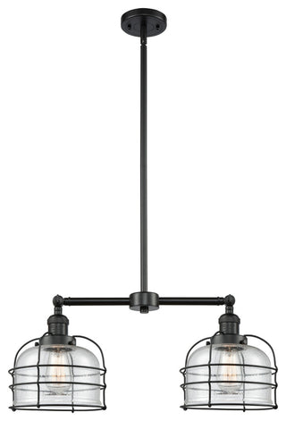 INNOVATIONS LIGHTING 209-BK-G74-CE-LED Large Bell Cage 2 Light Chandelier