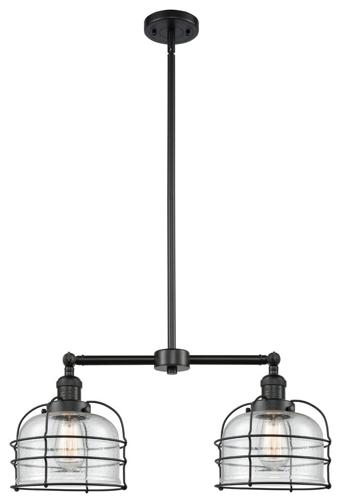INNOVATIONS LIGHTING 209-BK-G74-CE-LED Large Bell Cage 2 Light Chandelier