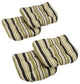 19" U-Shaped Outdoor Tufted Chair Cushions, Set of 4, Capri