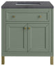 Chicago 30" Single Vanity, Smokey Celadon,  Charcoal Soapstone Top
