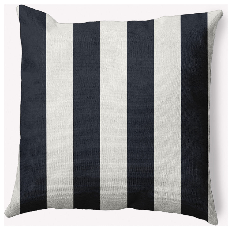 16x16" Graduated Stripe Nautical Decorative Indoor Pillow, Shark Blue