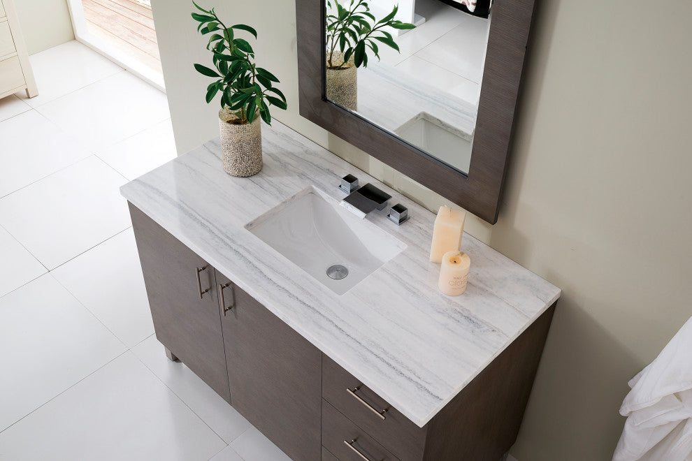 James Martin 850-V48-SOK-3AF 48 Inch Single Vanity with Solid Surface Top