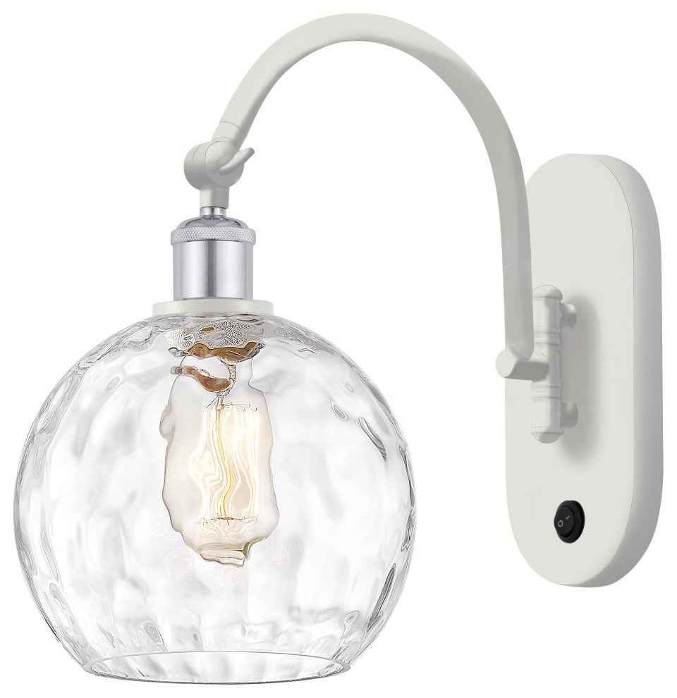 Innovations 518-1W-WPC-G1215-8 1-Light Sconce, White and Polished Chrome