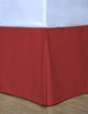 Cottonpure Colors Sustainable Cotton Bed Skirt, Scarlet, Cal King