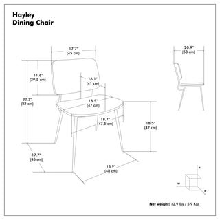Hayley/Hunter 7-Piece Dining Set, Black