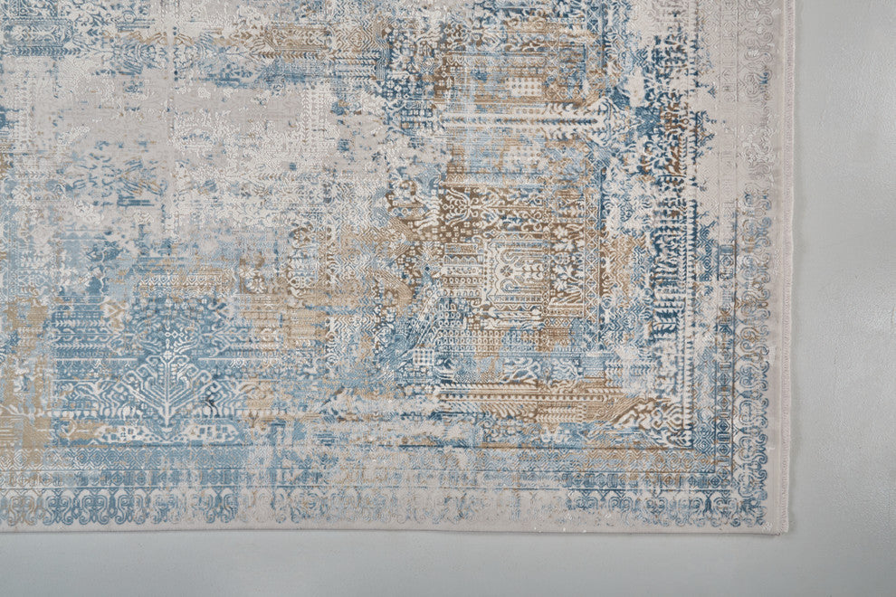 Weave & Wander Lindstra Blue/Gray 9'9"x13'2" Rug