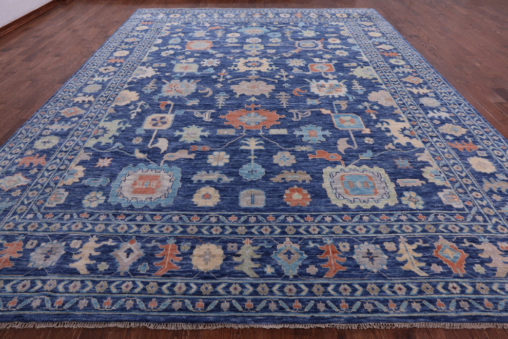 Handmade Turkish Oushak Wool Rug 12' 0" X 15' 0" - Q13482