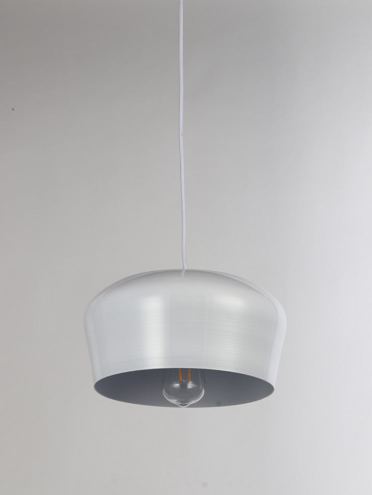 Beaut 1 Light Pendant, White, 12"x12"