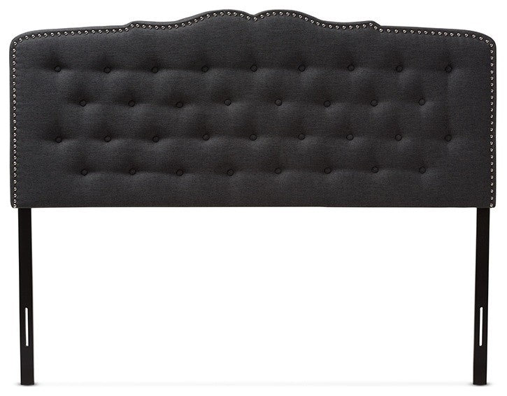 Lucy Modern Dark Gray Fabric King Size Headboard