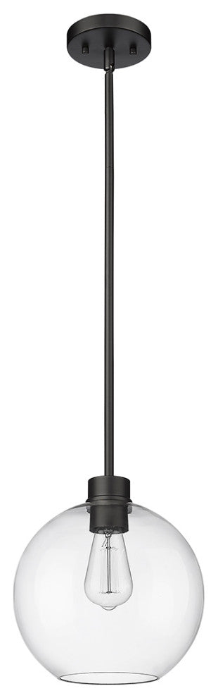 1 Light 10" Powder Coat Black Outdoor