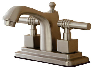 Milano Two Handle 4" Centerset Lavatory Faucet with Brass Pop-up