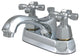 Kingston Brass 4" Centerset Bathroom Faucet, Polished Chrome