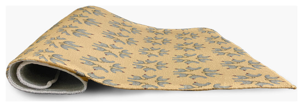 4' x 6' Chickens-go-round Easter Chenille Indoor/Outdoor Rug
