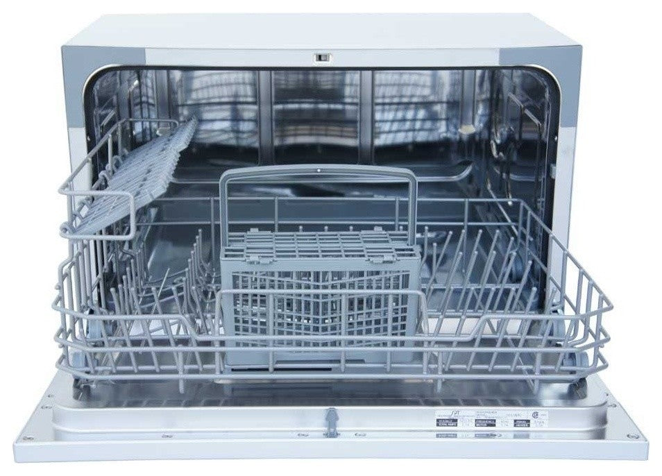6 Place Settings Silver Countertop Dishwasher