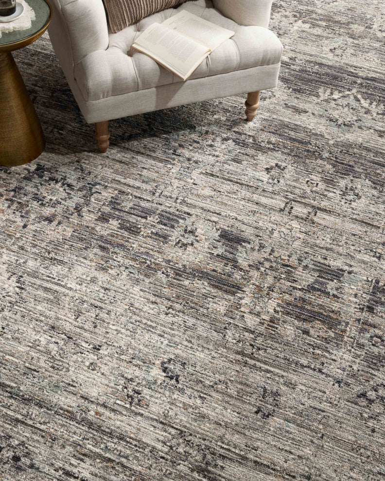 Jean Stoffer x Loloi Katherine Graphite / Jade 2'-7" x 10'-0" Runner Rug