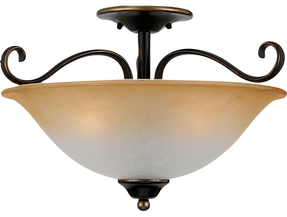 Quoizel DH1718PN Three Light Semi-Flush Mount Duchess Palladian Bronze