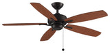 Aire Deluxe, 52", Brushed Nickel With Cherry/Dark Walnut Blades, Dark Bronze