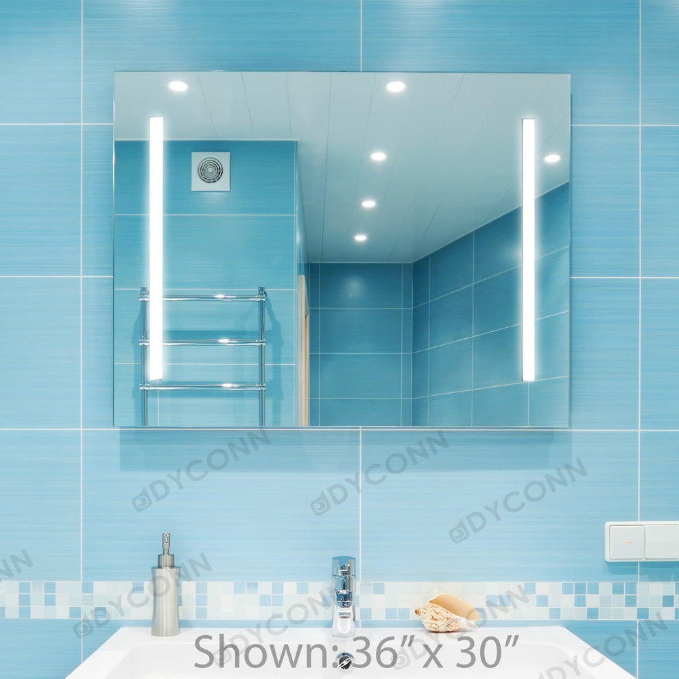 Dyconn Catella Vanity Bathroom LED Mirror With Touch On/OFF & Anti-Fog, 48"x36"