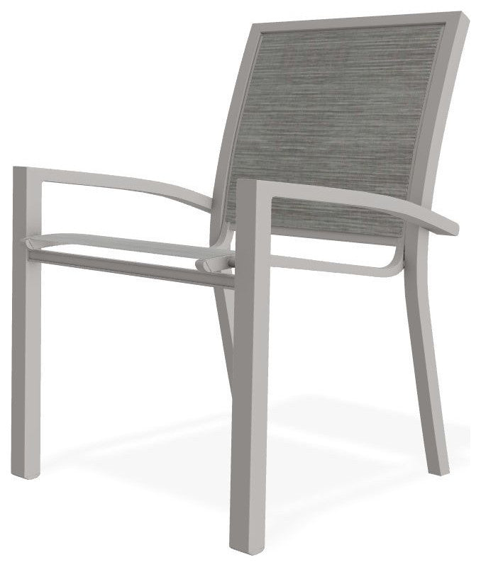 Kendall Sling Stackable Outdoor Dining Chair, Sicily/Warm Gray