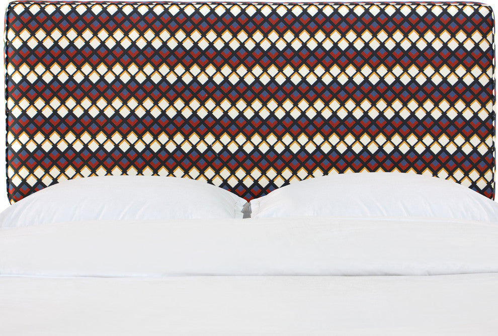 Phoebe Box Seam Headboard, Deco Diamond Rust Gold, Twin