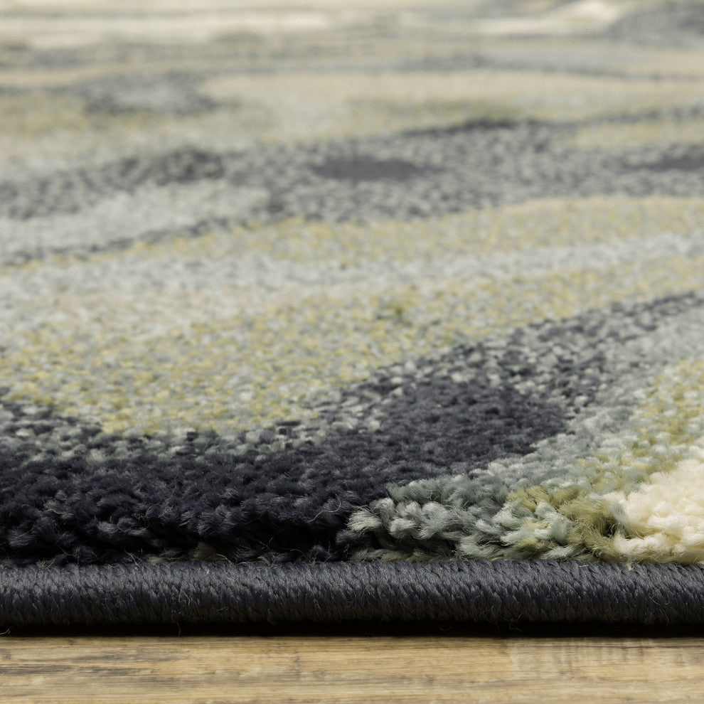 Sarasota Abstract Glacier Indoor Area Rug, Blue, 9'10" x 12'10"