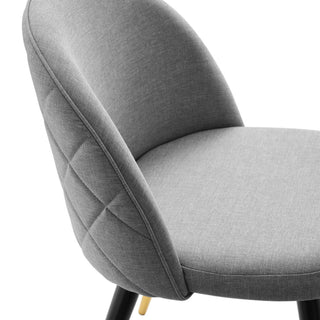 Cordial Upholstered Fabric Dining Chairs Set of 2, Light Gray
