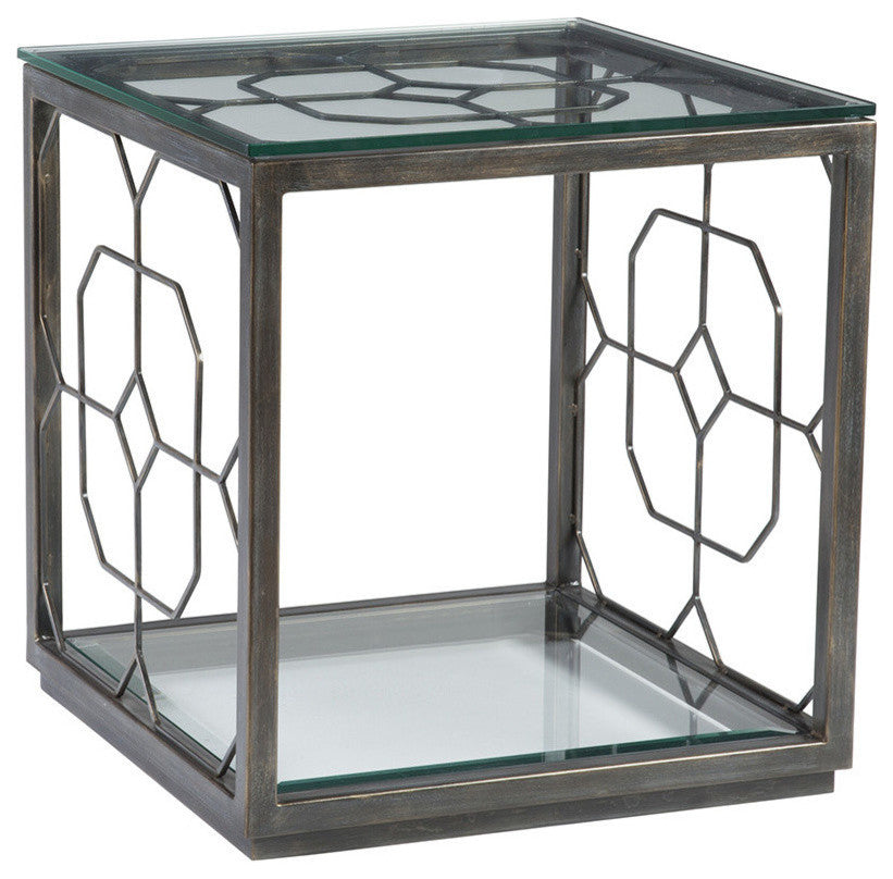 Honeycomb Square End Table, Renaissance Finish