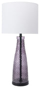 Nuloom 29" Raelene Glass Linen Shade Table Lamp