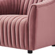 Armchair Accent Tufted Chair, Pink, Velvet, Modern, Mid Century Hotel Lounge