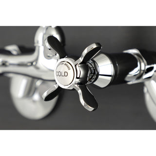 Kingston Brass KS112C Two-Handle Wall Mount Bar Faucet, Polished Chrome