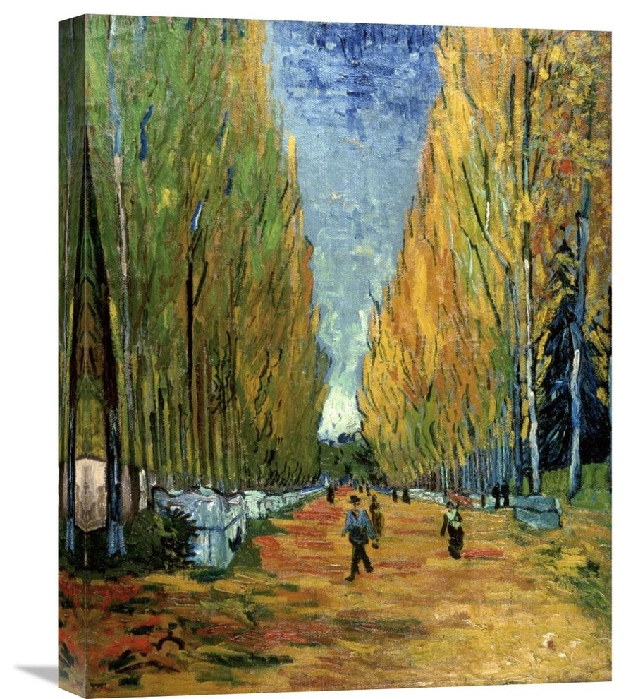"Allee des Alyscamps" Stretched Canvas Giclee by Vincent Van Gogh, 18"x22"