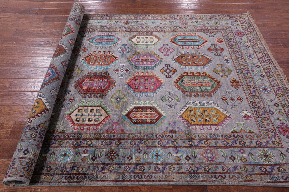 5' 7" X 7' 8" Fine Turkmen Ersari Hand Knotted Rug - Q12217