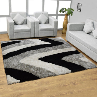 HAND TUFTED SHAG POLYESTER ECO-FRIENDLY AREA RUGS -Multicolor,Contemporary