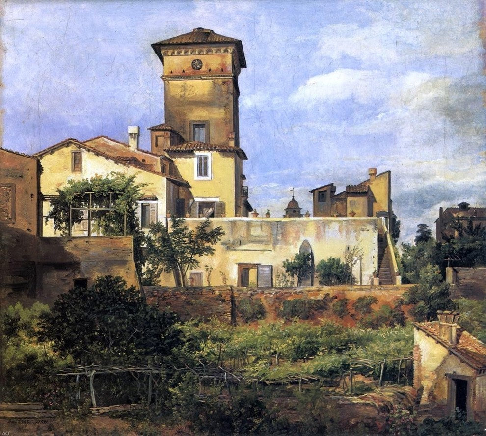 Johan Christian Claussen Dahl A Scene of the Villa Malta Gallery Wrapped Canvas