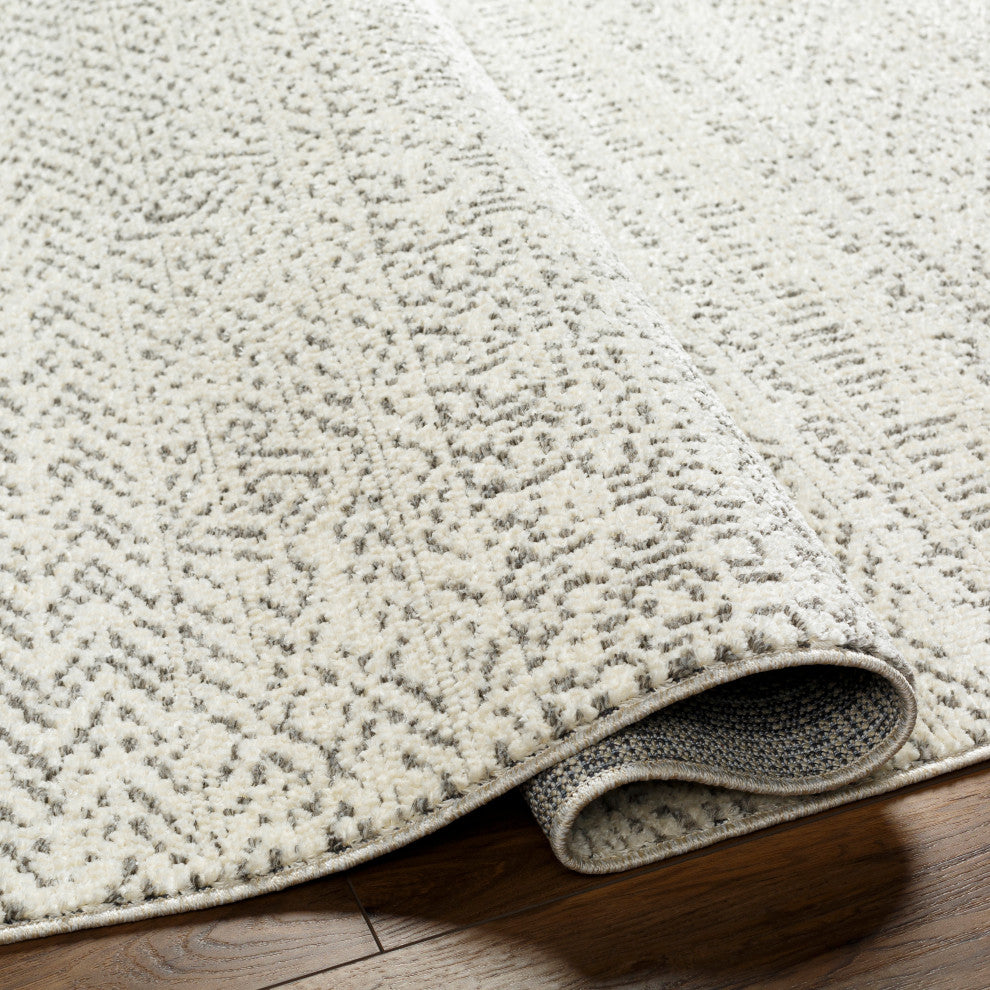 Surya La Boheme LHB-2302 Machine Woven Area Rug, Ivory, 5'3" x 7'