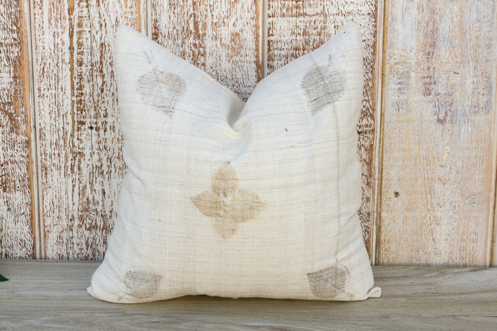 Ajano Leaf Printed Organic Silk Pillow