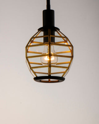 Maxim 11541 Heirloom 8"W Mini Pendant - Black / Burnished Brass