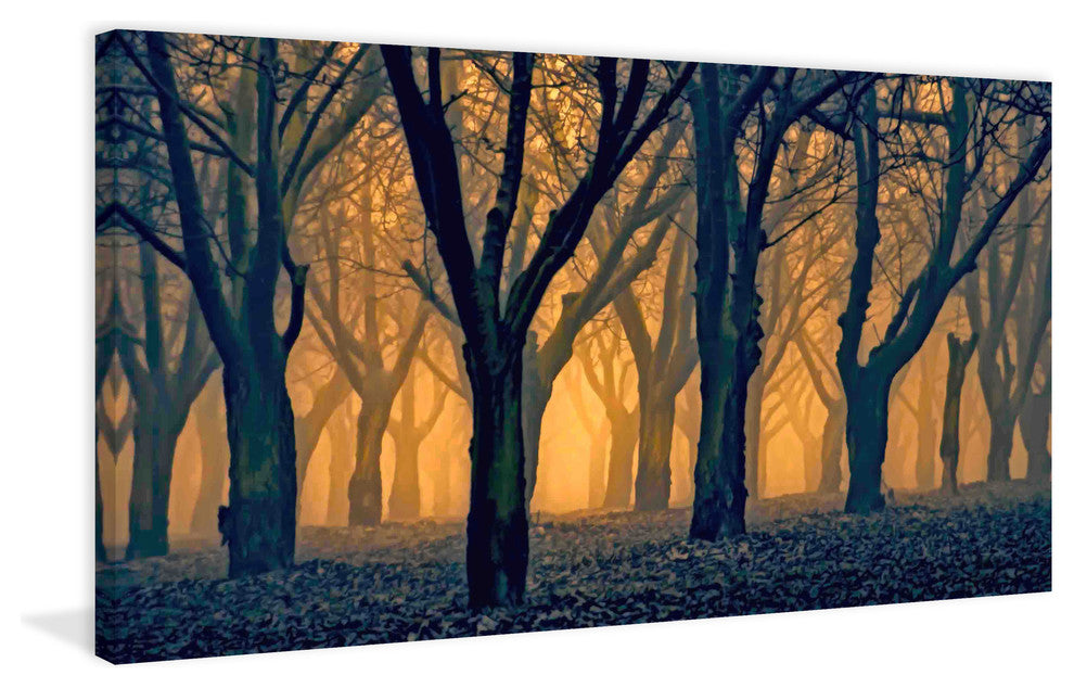 "Woods Aglow" Painting Print on Canvas