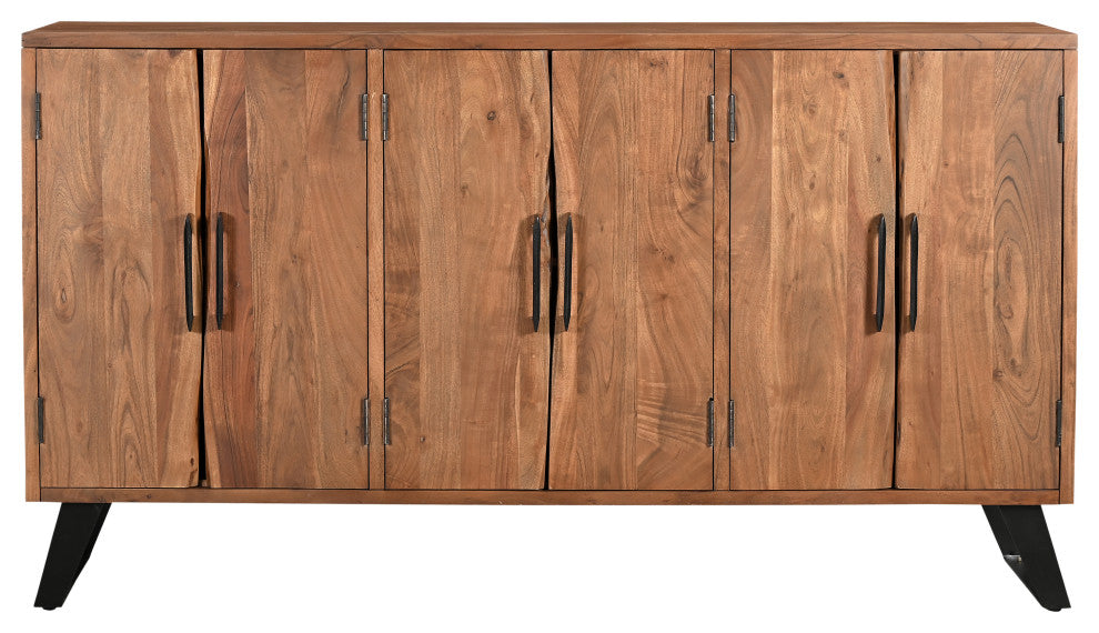 Lydia 6-door Live Edge Solid Wood Sideboard
