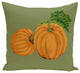 Pumpkin Patch Holiday Print Pillow, Green, 18"x18"