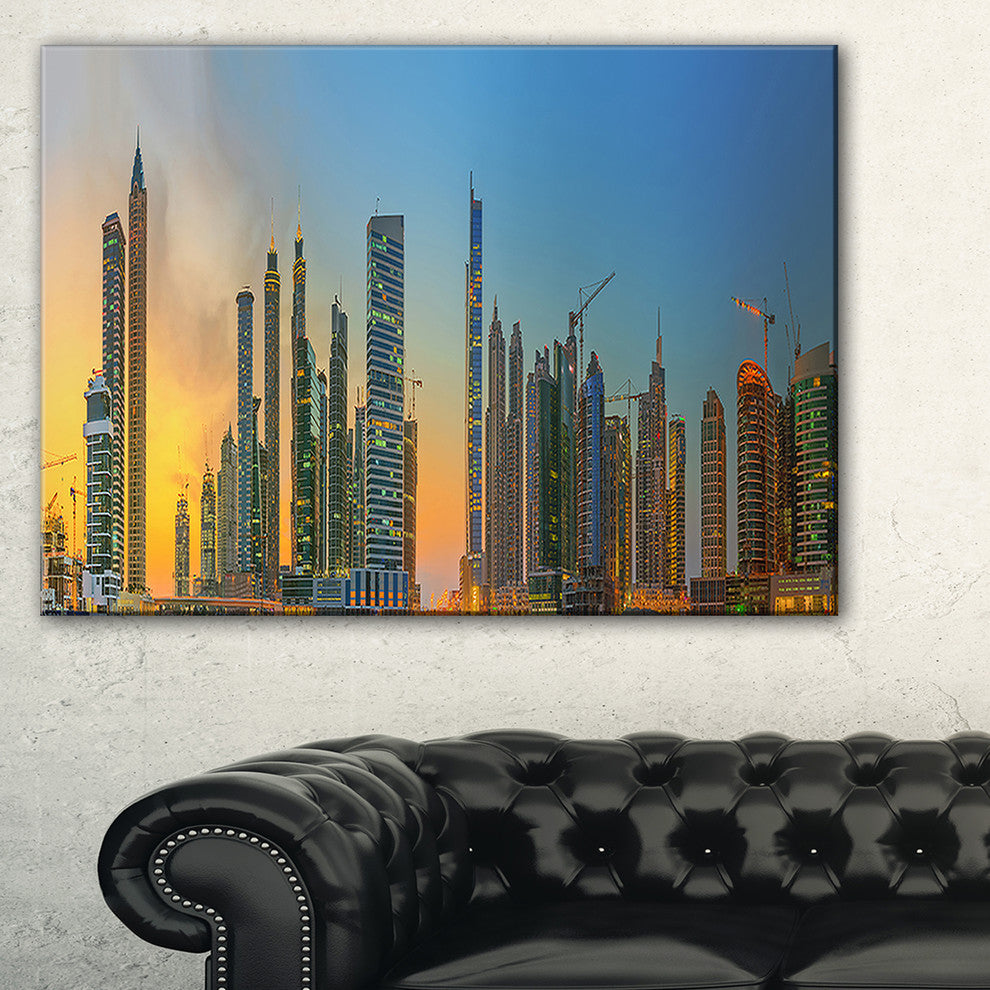 "Business Bay and Downtown Dubai" Canvas Print