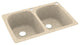 Swan 33x22x10 Solid Surface Kitchen Sink, 2-Hole, Bermuda Sand