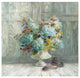 "Rustic Florals Blue" Digital Paper Print by Danhui Nai, 32"x32"
