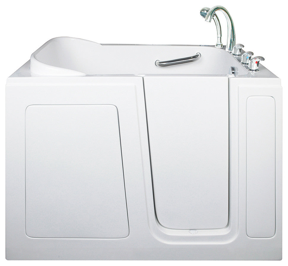 Ella's Bubbles Short Walk-In Soaking Bathtub, White With Right Drain/Door