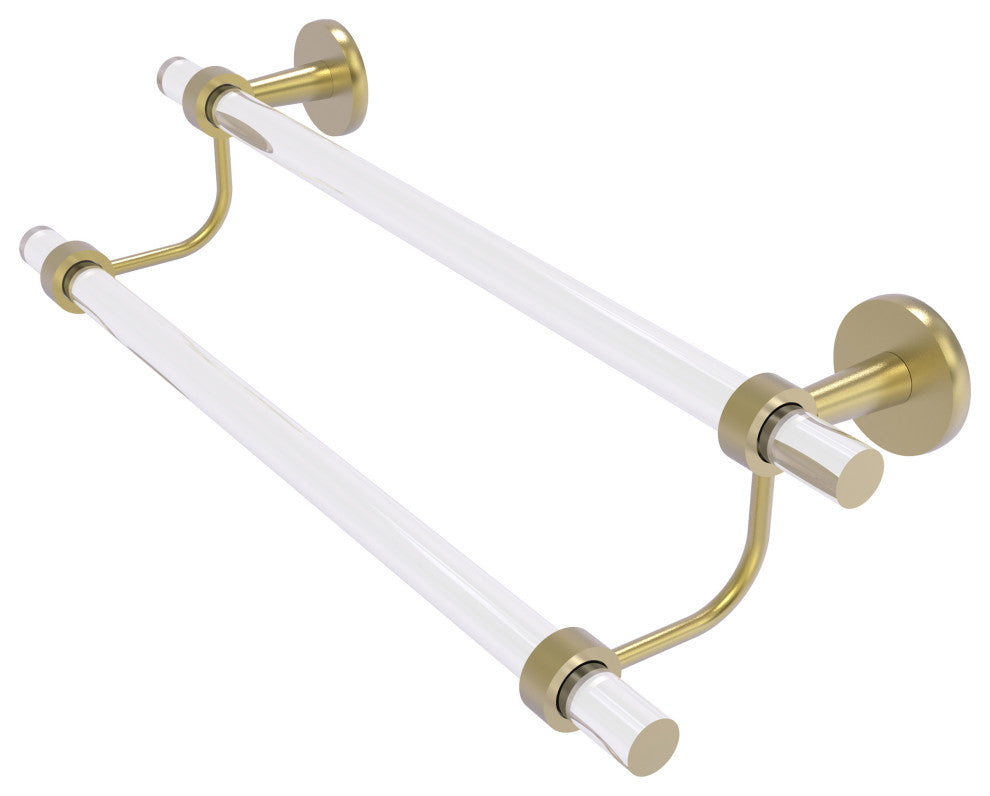 Clearview 24" Double Towel Bar, Satin Brass