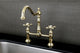 Kingston Brass Bridge Kitchen Faucet, Polished Brass