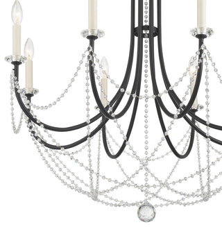 Delilah 8-Light Matte Black Chandelier