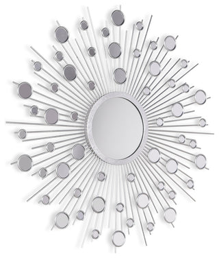 "Milkyway" Bling Round Wall Mirror, Bathroom Mirror, Vanity Mirror 36"x36"